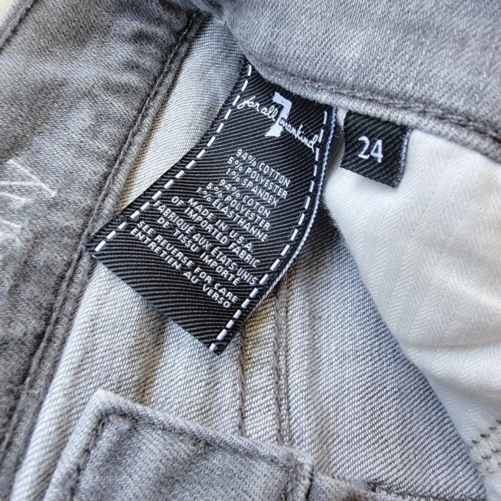 7 For All Mankind Gray The Ankle Skinny Jeans - Picture 5 of 5